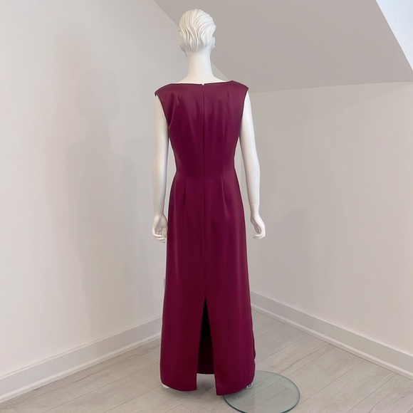 NWT SAMPLE SALE Dessy Merlot (lt burgundy) size 12 Renaissance Satin. PRISTINE - Picture 4 of 7
